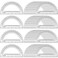 Coopay 48 Pack Plastic Protractors Student Math Clear Protractor Set 180 Degrees for Angle Measurement 6 Inches