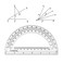 Coopay 48 Pack Plastic Protractors Student Math Clear Protractor Set 180 Degrees for Angle Measurement 6 Inches