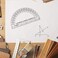Coopay 48 Pack Plastic Protractors Student Math Clear Protractor Set 180 Degrees for Angle Measurement 6 Inches