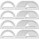 Coopay 48 Pack Plastic Protractors Student Math Clear Protractor Set 180 Degrees for Angle Measurement 6 Inches