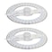 Utoolmart 360 Degree Protractor Swing Arm Protractor Plastic Circle Protractor Ruler Durable Measuring Tool Stationery for School Office 2 Pcs