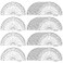 Coopay 48 Pack Plastic Protractors Student Math Clear Protractor Set 180 Degrees for Angle Measurement 4 Inches