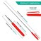 Alcoon 3 Pack Telescopic Teachers Pointer Retractable Handheld Presenter Extendable Classroom Whiteboard Pointer with Lanyard for Teachers Coach Presenter Extends to 39 Inch Black Red Blue