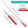 Alcoon 3 Pack Telescopic Teachers Pointer Retractable Handheld Presenter Extendable Classroom Whiteboard Pointer with Lanyard for Teachers Coach Presenter Extends to 39 Inch Black Red Blue