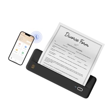 HPRT Wireless Portable Printer Bluetooth Thermal Printer for Travel Mobile Office School Home Compatible with iOS AndroidBlack
