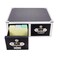 Vaultz Locking 4 x 6 Index Card Cabinet Double Drawer Black VZ01395