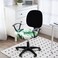 Smiry Stretch Printed Office Computer Chair Covers Universal Washable Removable Desk Rotating Chair Slipcovers Protector Seat Backrest Cover Green