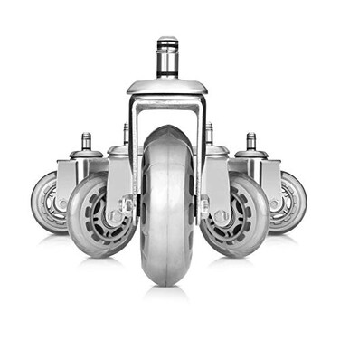 Kaleurrier Heavy Duty Caster WheelsPremium Polyurethane Chair Wheels for Office ChairsRolling Stoolsor Drafting ChairsUniversal Roller Skate Smooth Rolling Floor Protective CastersSet of 5