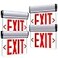 SASELUX Led EdgeLit Exit Sign Brushed Aluminum Housing SingleSided Clear Rotating Acrylic PanelHardwired Emergency Exit Signs with Battery Backup 120V347VACRed Led Emergency Exit Light for Business UL