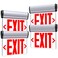 SASELUX Led EdgeLit Exit Sign Brushed Aluminum Housing SingleSided Clear Rotating Acrylic PanelHardwired Emergency Exit Signs with Battery Backup 120V347VACRed Led Emergency Exit Light for Business UL