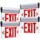 SASELUX Led EdgeLit Exit Sign Brushed Aluminum Housing SingleSided Clear Rotating Acrylic PanelHardwired Emergency Exit Signs with Battery Backup 120V347VACRed Led Emergency Exit Light for Business UL