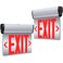 SASELUX Led EdgeLit Exit Sign Brushed Aluminum Housing DoubleSided Mirrored Rotating Acrylic PanelHardwired Emergency Exit Signs with Battery Backup 120V347VACRed Led Emergency Exit Light for Business