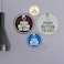 Signs ByLITA Circle Push Button To Exit Sign Brushed Silver Small