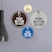 Signs ByLITA Circle Push Button To Exit Sign Brushed Silver Small