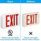 TORCHSTAR LED Exit Sign Emergency Exit Light with Battery Backup Double Face UL 924 AC 120277V Damp Location Hardwired Red Letter Exit Lights for Business Indoor Pack of 2