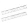 Finrray 8 inches Plastic Ruler Straight Ruler Plastic Measuring Tool Strong Hard Mathematical Geometry Tool Set ClearPack of 2
