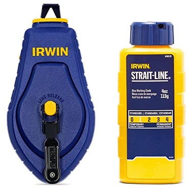IRWIN Tools STRAITLINE COMPACT Chalk Reel with Blue Chalk 30 ft IWHT48440BC