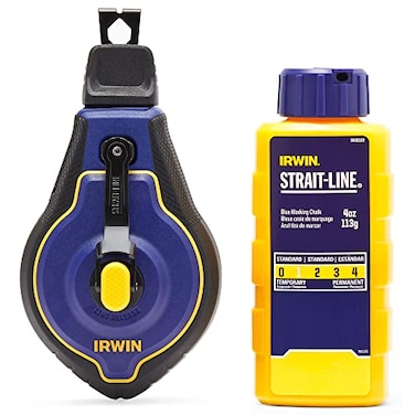 IRWIN Tools STRAITLINE Chalk Line Speedline Pro Reel Blue 100 ft IWHT48443BC