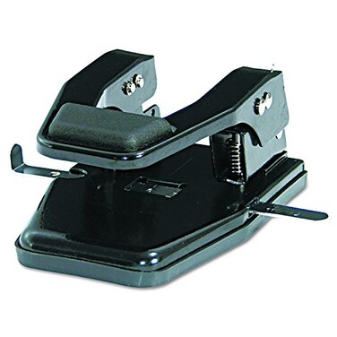Master Martin Yale MP250 2Hole Paper Punch Black 932 Inch Hole Diameter Punches up to 40 Sheets Adjustable Paper Guide LockDown Handle