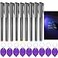 Daemson Invisible Ink Pen Spy Pen with 9 PCS Mini UV Keychain Flashlight
