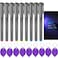 Daemson Invisible Ink Pen Spy Pen with 9 PCS Mini UV Keychain Flashlight