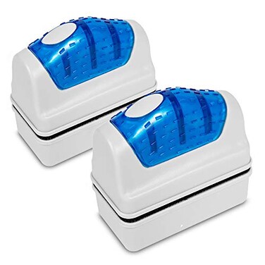 DaToo Aquarium Cleaner Fish Tank Glass Cleaner Algae Scraper Magnetic Scrubber Algae Clean Brush 2 Pcs