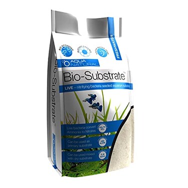 Aqua Natural Sugar White Sand BioSubstrate 5lb for Freshwater Aquariums Sand seeded with Start up bioActive nitrifying Bacteria