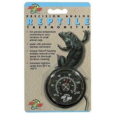 Zoo Med Analog High Range Reptile ThermometerBlack25 diameter