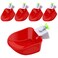 Abustle pig 5 Pack Chicken WatererLarge Plastic Automatic Chicken Waterer Cups kit 38 Inch Thread Poultry Drinking Bowl for Ducks Birds Bunny Quail etc