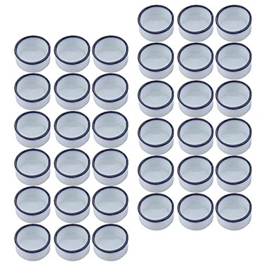 DQITJ 36 Pcs Spider Micro Water Bowl Mini Ceramic Dish for Tarantula Spider Millipede Tiny Reptile Insect 086 D 043 H