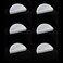 DQITJ 6 Pcs Spider Micro Water Bowl Hermit Crab Mini Ceramic Dish for Spider Hermit Crab Tarantula Millipede Semicircle Shape