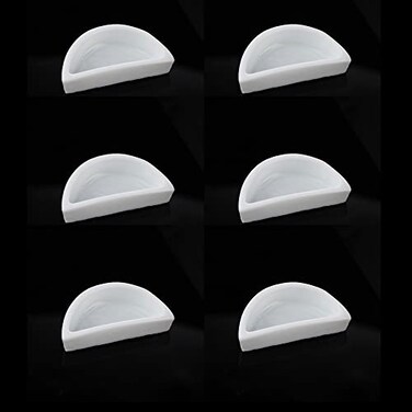 DQITJ 6 Pcs Spider Micro Water Bowl Hermit Crab Mini Ceramic Dish for Spider Hermit Crab Tarantula Millipede Semicircle Shape