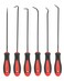ROTATION Extra Long Precision Hook and Pick Set 6Piece Set Chrome Vanadium Steel Shaft for Remove Hoses and Gaskets Auto and Electronics Maintenance Tools