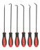 ROTATION Extra Long Precision Hook and Pick Set 6Piece Set Chrome Vanadium Steel Shaft for Remove Hoses and Gaskets Auto and Electronics Maintenance Tools