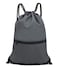 HOLYLUCK Drawstring Backpack Bag Sport Gym Sackpack dark grey