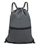 HOLYLUCK Drawstring Backpack Bag Sport Gym Sackpack dark grey