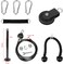 LFJ LAT Pull Down and Lift Weight Pulley System Cable Machine Pulley Attachment for Triceps Pull Down Biceps Curl Back Forearm Shoulder Home Gym Equipment Set with Tricep Rope