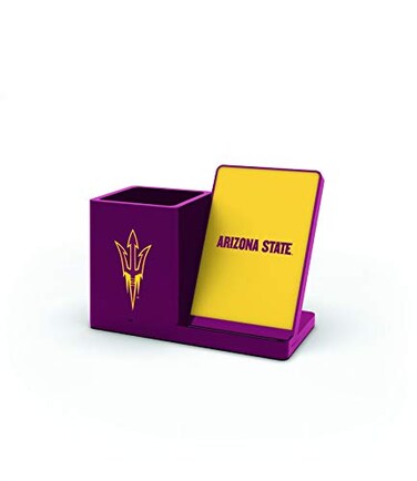 SOAR NCAA Wireless Cell Phone Charging Stand and Desktop Organizer Arizona State Sun Devils