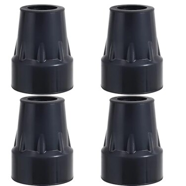 NADUSEP Cane Tips 34Crutch Tips Heavy Duty Walking Cane Tips Replacement Black Rubber 4