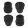 RIANT WHEEL Replacement Walker and Cane Tips with Metal Inserts12inch Durable Extra Stability Black 4 Count 48 inch for Quad Cane by