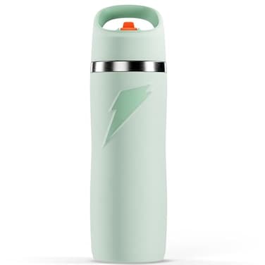 Gatorade Overtime 22oz Stainless Steel Water Bottle Straw Cap Sage