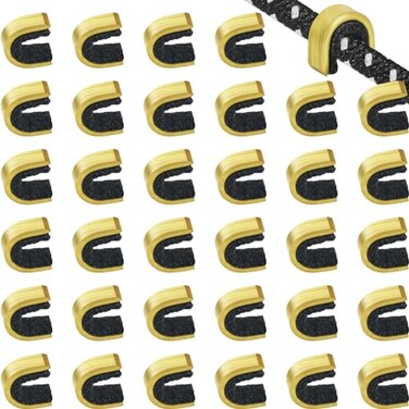 Gejoy 40 Pieces Nock Points Archery String Nocking Points Bow String Buckle Clips for Compound and Recurve Bow Black