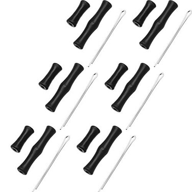 Sumind 6 Sets Bowstring Finger Guards Archery Bowstring Finger Protector for Hunting Black