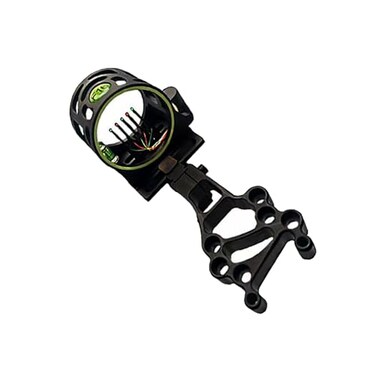JIANZD Archery 5 Pin Bow Sight with Rheostat Light and Reversible Mount Design 5 Pin SightsShort Pole