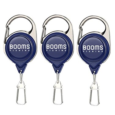 Booms Fishing RG1 Fly Fishing Zinger Retractor Retractable Tether 3pcs Blue