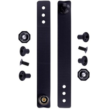 Holstex IWB Soft Belt Loops Black wHeavy Duty Rubberized Nylon PullTheDot Security Snaps Mounting Hardware Holster Loops for IWB Carry Fits 125 to 200 Belts Adjustable Pair