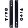 Holstex IWB Soft Belt Loops Black wHeavy Duty Rubberized Nylon PullTheDot Security Snaps Mounting Hardware Holster Loops for IWB Carry Fits 125 to 200 Belts Adjustable Pair