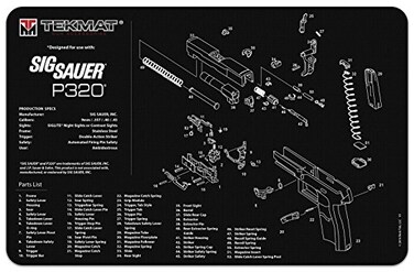 TekMat Cleaning Mat for use with Sig Sauer P320 Black