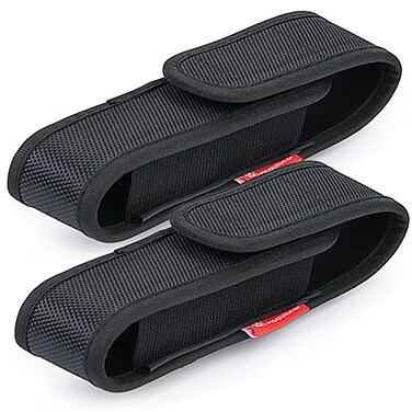 Moobibear 2Pack Nylon Flashlight Holster for Duty Belt Adjustable Small Heavy Duty Belt Flashlight Holder for 565 High Flashlight Carry Your Tac Flashlight on Belt with Flashlight Pouch