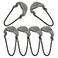 Maxpedition MAXPEDITION Positive Grip Zipper Pulls Large Gray Pack of 6 Zipper Pull Replacement for Tactical Backpack EDC Pouch Bug Out Bag Luggage Sling Pull Tab PZLGRY